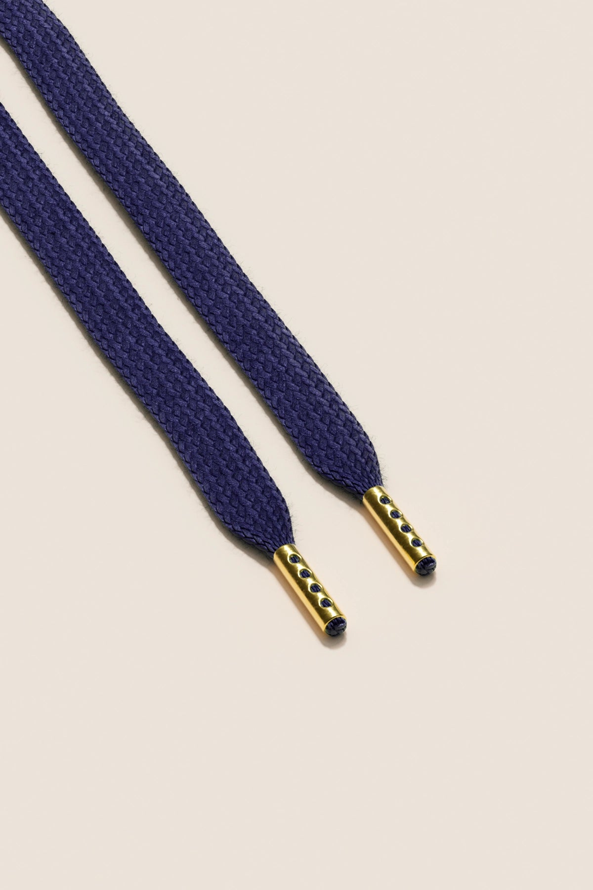 Senkels Dark Blue Sneaker Shoelaces with Gold Aglets