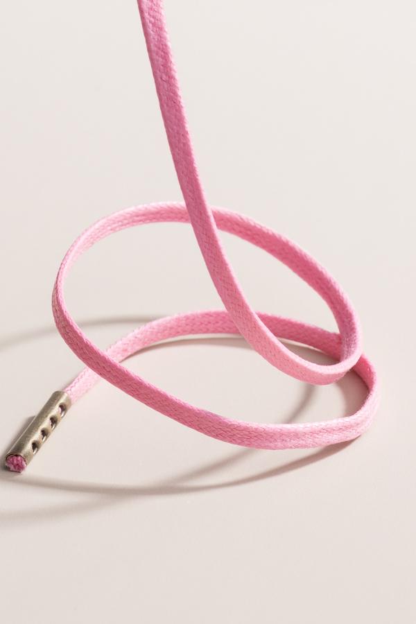 Flamingo Pink - 3mm Flat Waxed Shoelaces