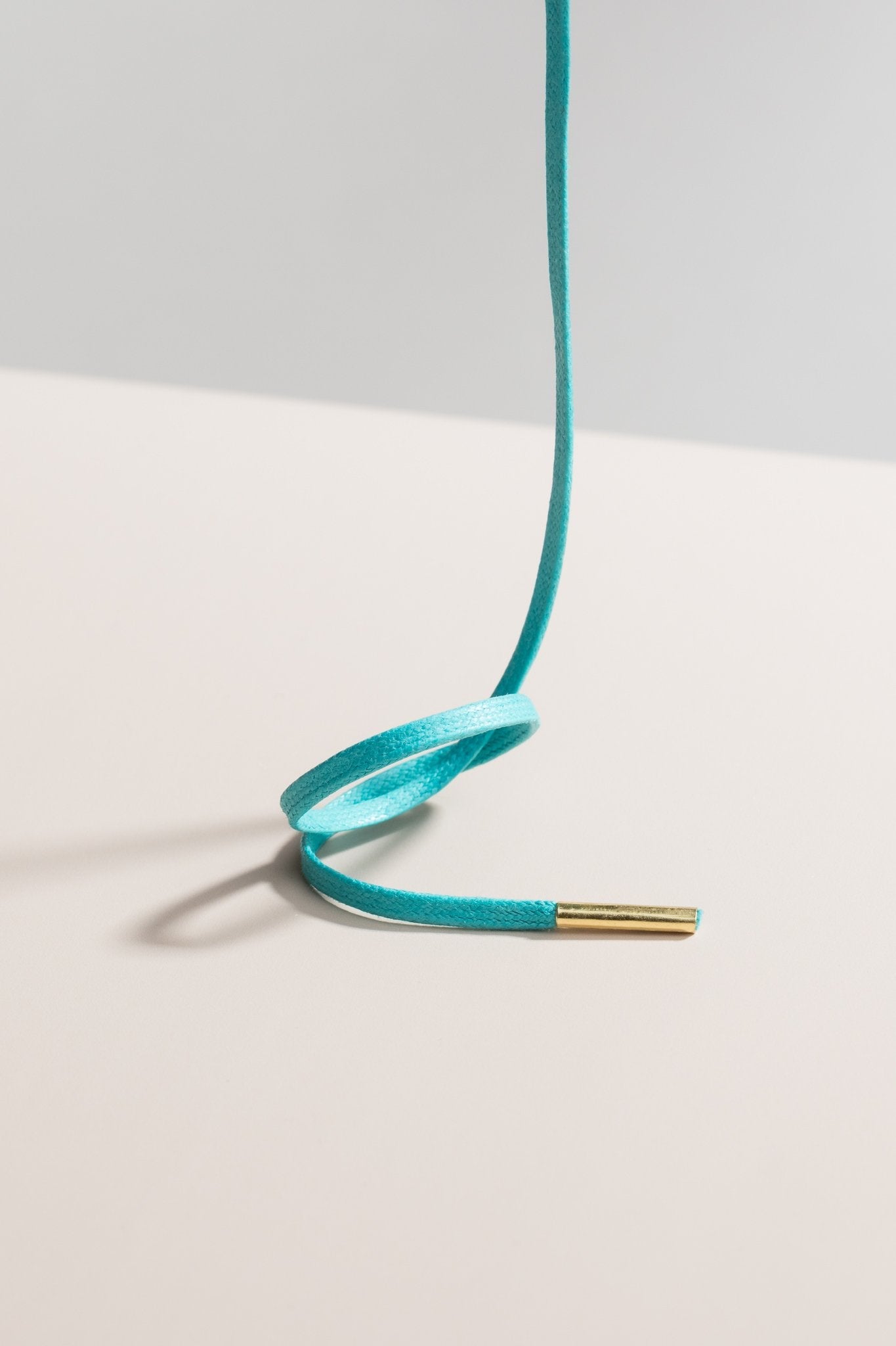 Turquoise - 3mm Flat Waxed Shoelaces