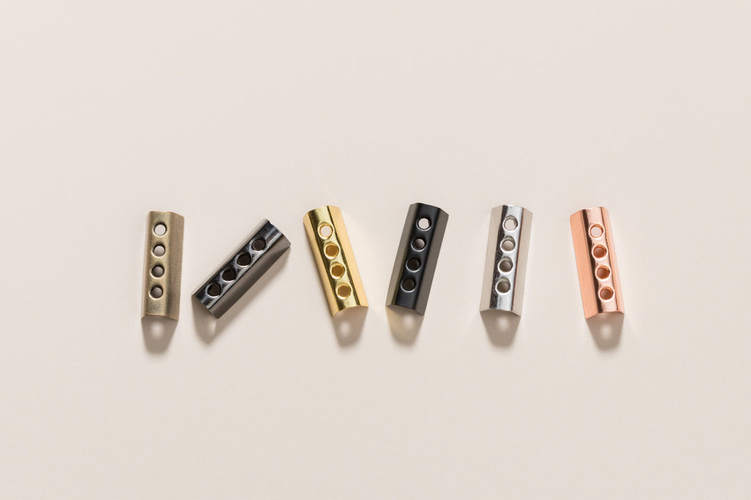 our unique senkels metal aglets. longer lasting than plastic aglets.