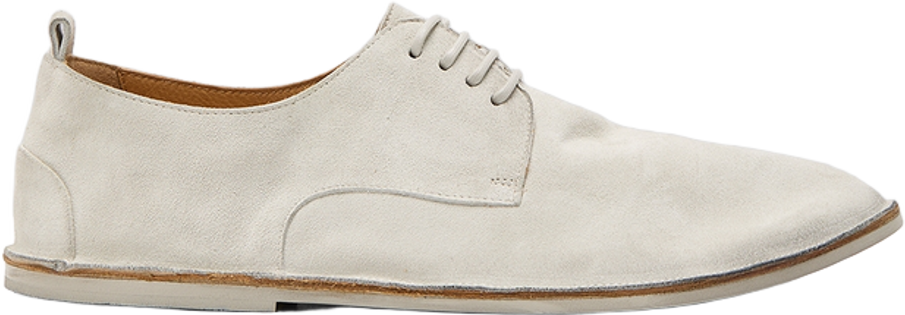 Marsell Mens Bílá Suede Derby Shoes Strasacco