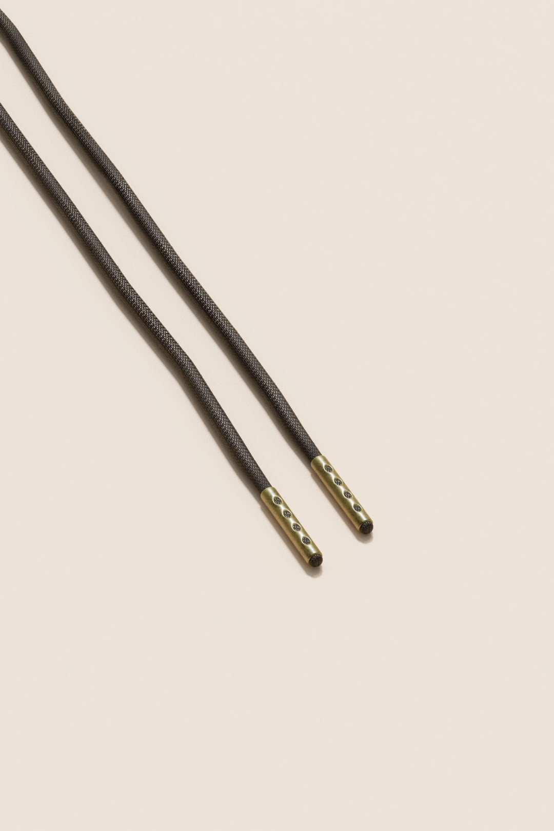 Senkels Dark Brown 2.5mm Round Waxed Shoelaces with Brass Aglets
