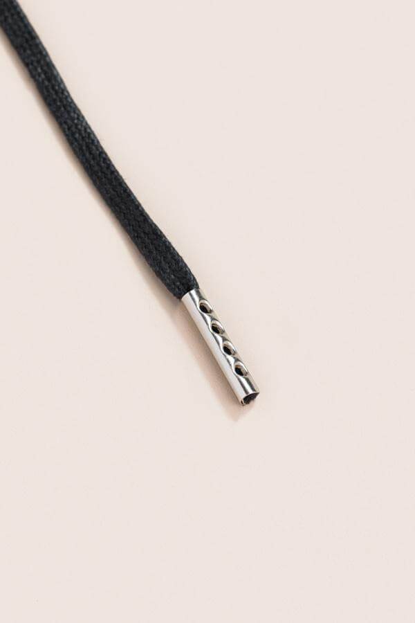 Black - 3mm Flat Waxed Shoelaces