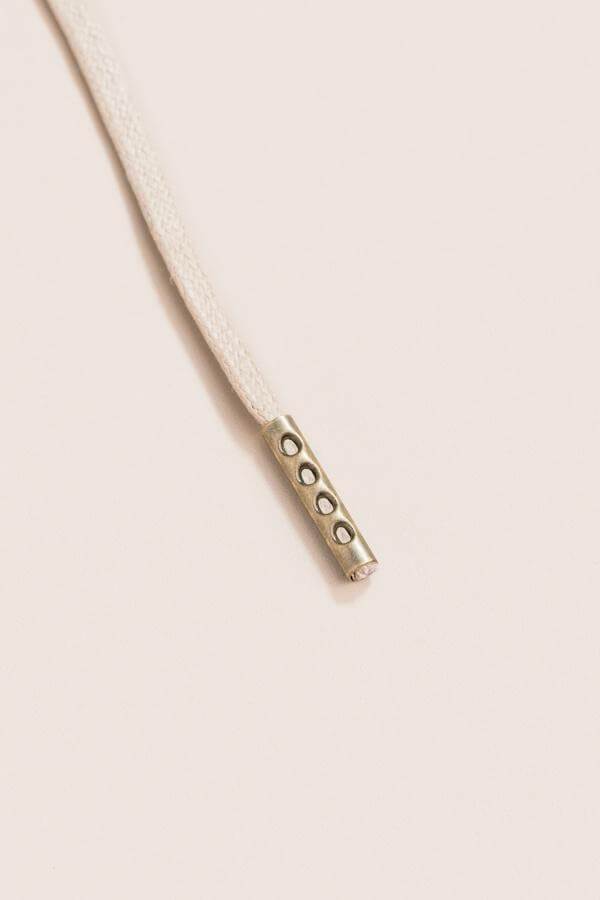 Bone White - 3mm Flat Waxed Shoelaces