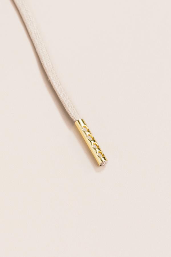 Bone White - 3mm Flat Waxed Shoelaces