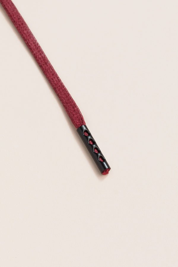 Bordeaux - 4mm round waxed shoelaces for boots and shoes made from 100% organic cotton - Senkels