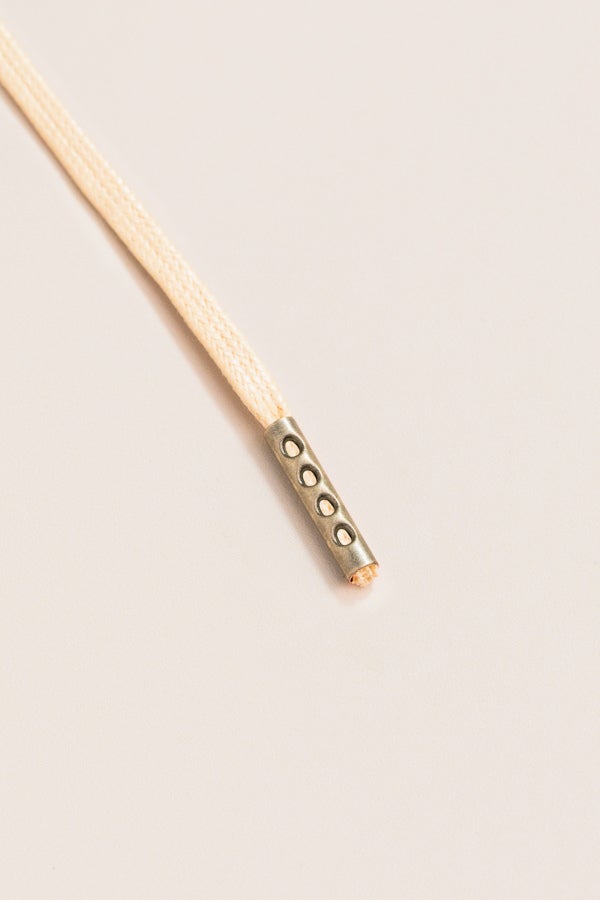 Champagne - 4mm round waxed shoelaces for boots and shoes made from 100% organic cotton - Senkels