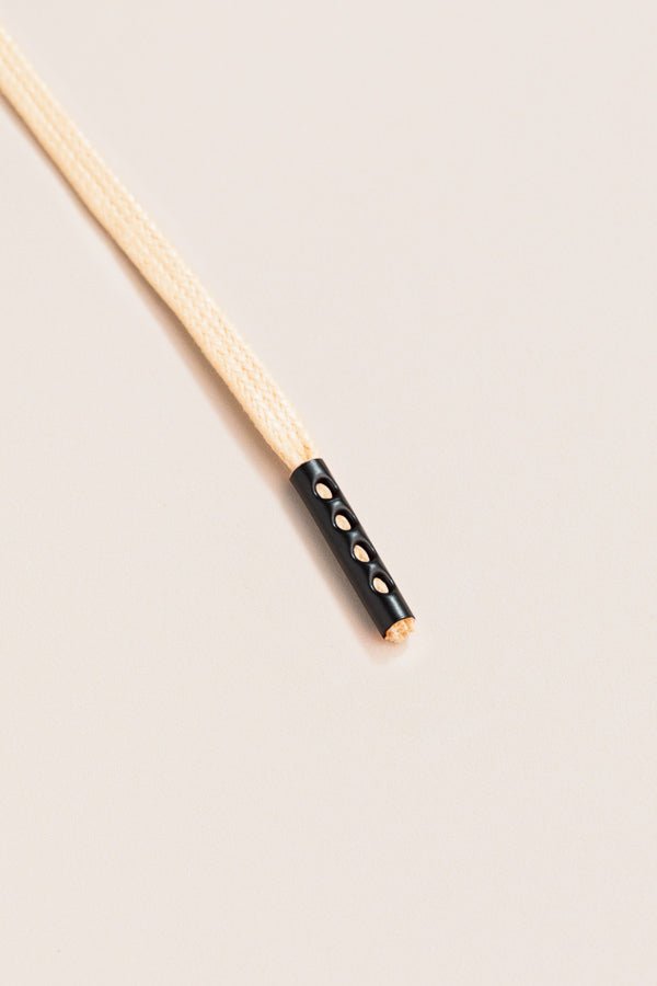 Champagne - 4mm round waxed shoelaces for boots and shoes made from 100% organic cotton - Senkels