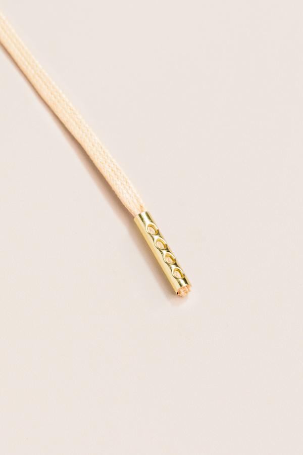 Champagne - 3mm Flat Waxed Shoelaces
