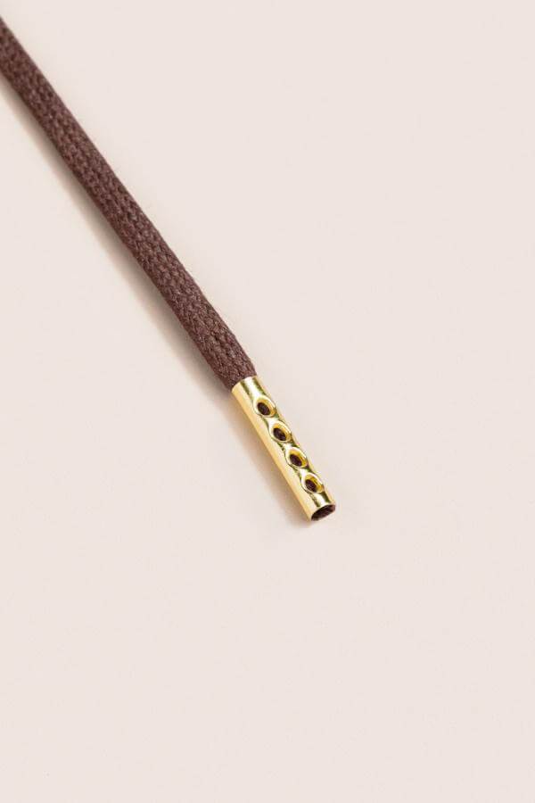Chocolate Brown - 3mm Flat Waxed Shoelaces