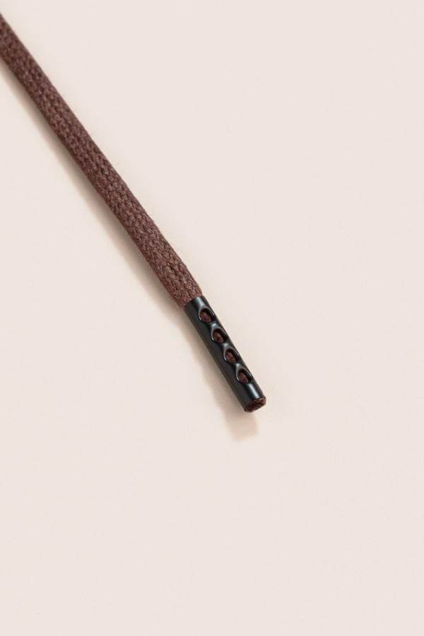 Chocolate Brown - 3mm Flat Waxed Shoelaces