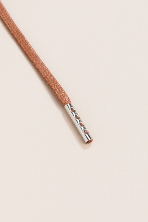 Coffee Brown - 4mm round waxed shoelaces for boots and shoes made from 100% organic cotton - Senkels
