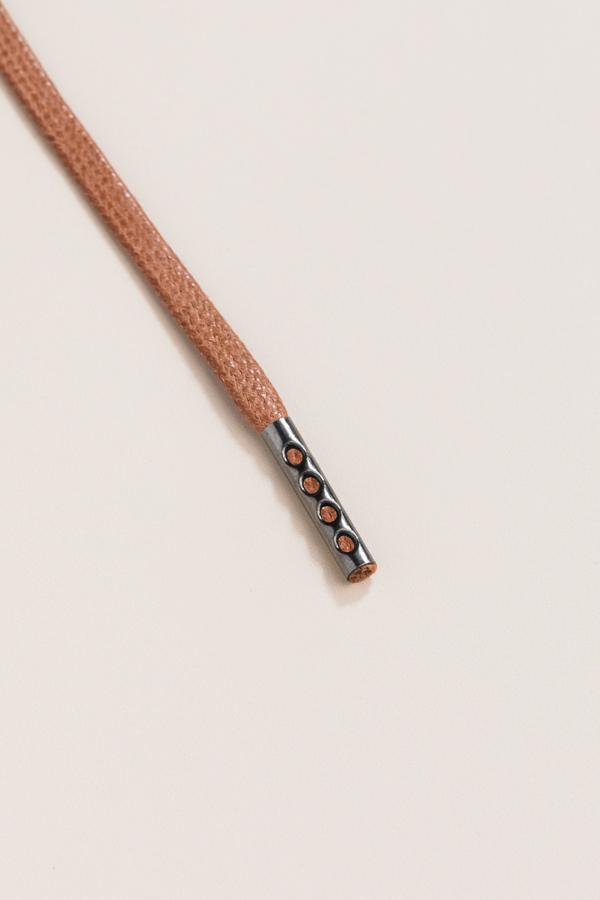 Coffee Brown - 3mm Flat Waxed Shoelaces
