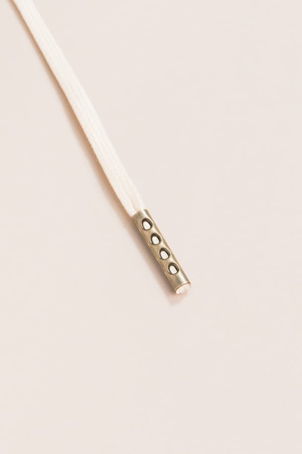 Cream - 4mm round waxed shoelaces for boots and shoes made from 100% organic cotton - Senkels