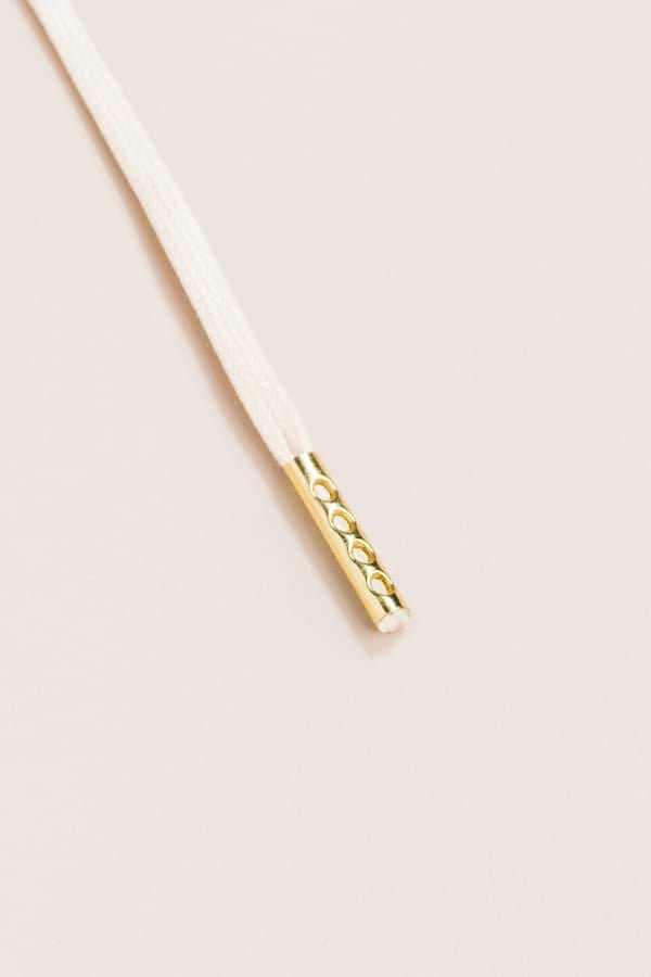 Cream - 4mm round waxed shoelaces for boots and shoes made from 100% organic cotton - Senkels
