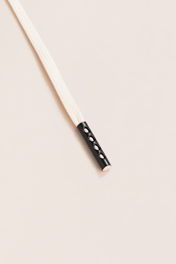 Cream - 4mm round waxed shoelaces for boots and shoes made from 100% organic cotton - Senkels