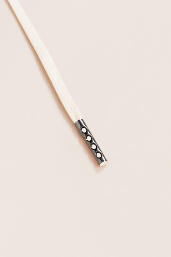 Cream - 4mm round waxed shoelaces for boots and shoes made from 100% organic cotton - Senkels