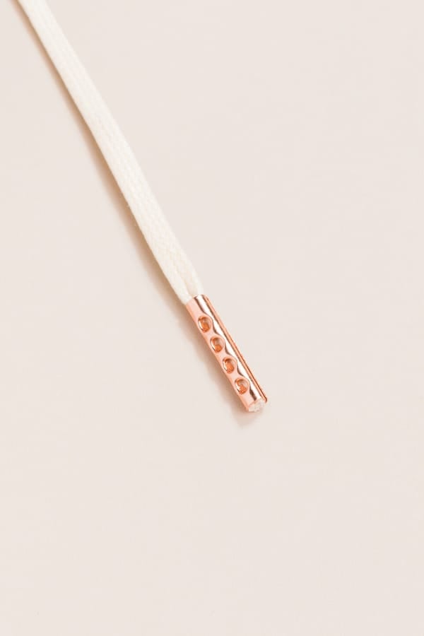 Cream - 4mm round waxed shoelaces for boots and shoes made from 100% organic cotton - Senkels