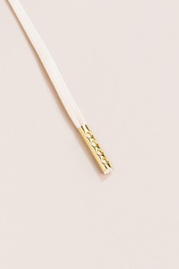 Cream - 3mm Flat Waxed Shoelaces