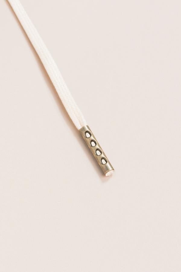 Cream - 3mm Flat Waxed Shoelaces