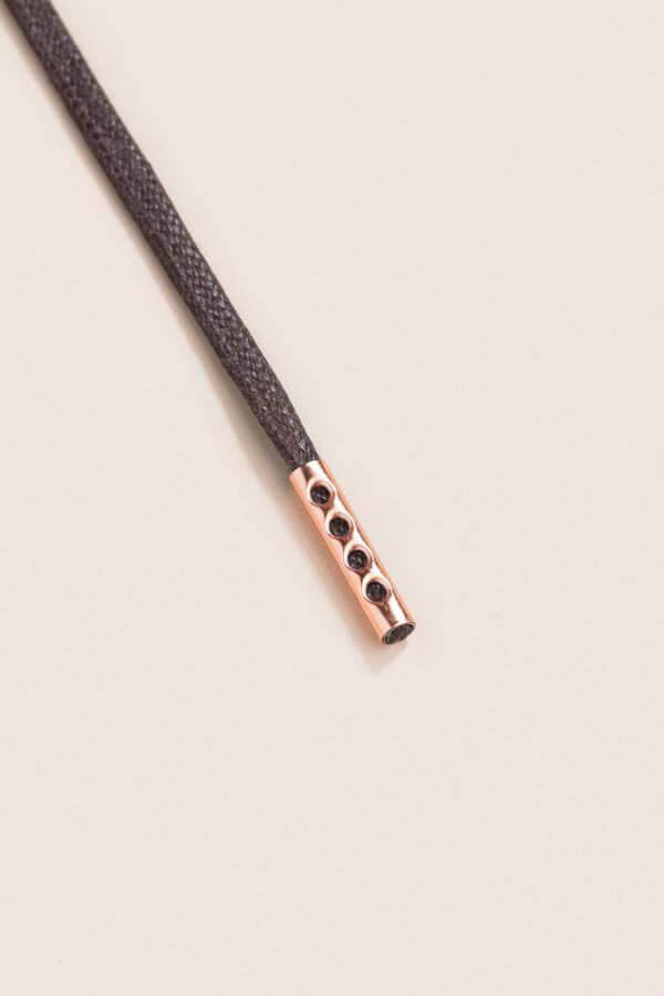 Dark Brown - 3mm Flat Waxed Shoelaces