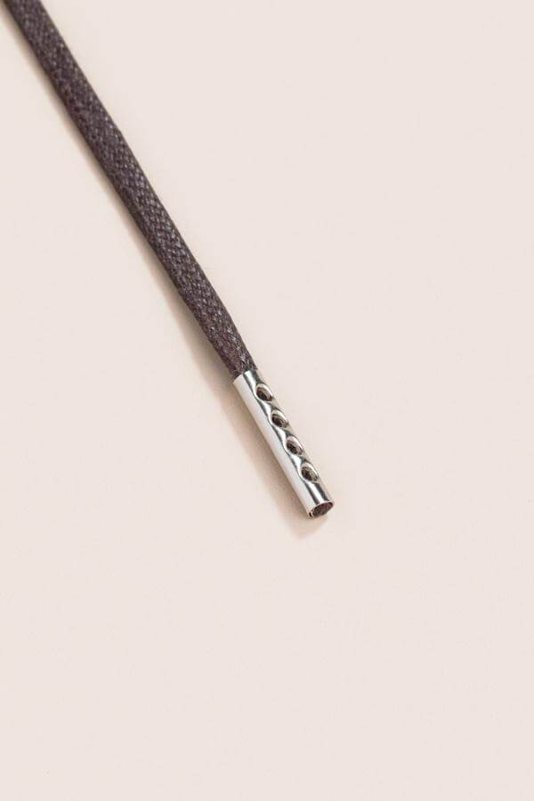 Dark Brown - 3mm Flat Waxed Shoelaces