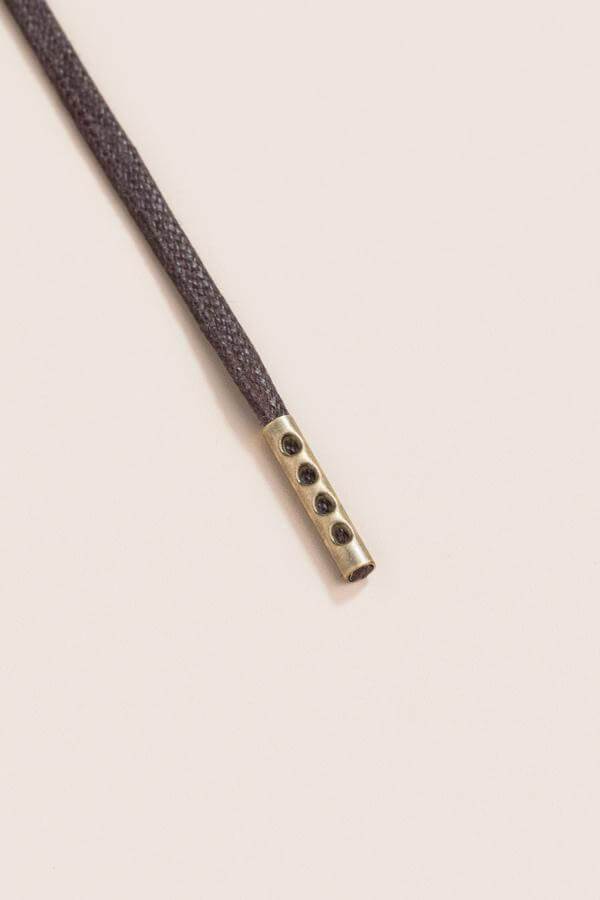 Dark Brown - 3mm Flat Waxed Shoelaces