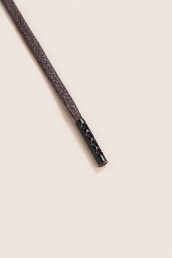 Dark Brown - 3mm Flat Waxed Shoelaces