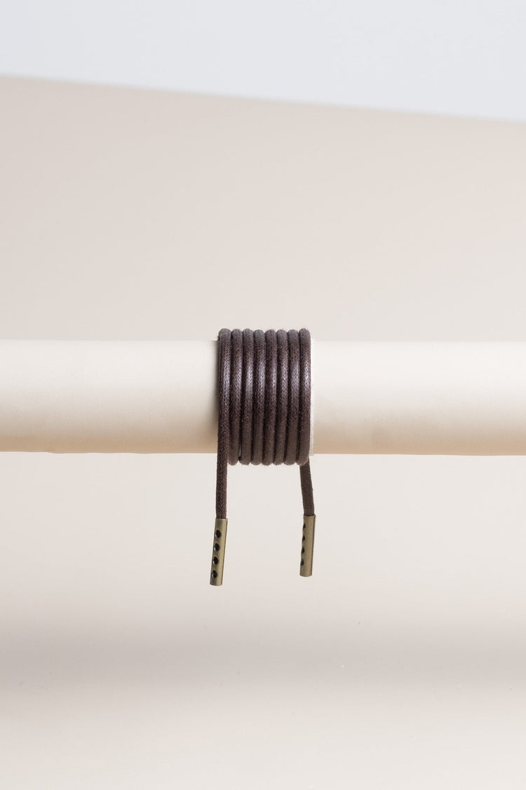 Dark Brown - Round Waxed Shoelaces | Senkels