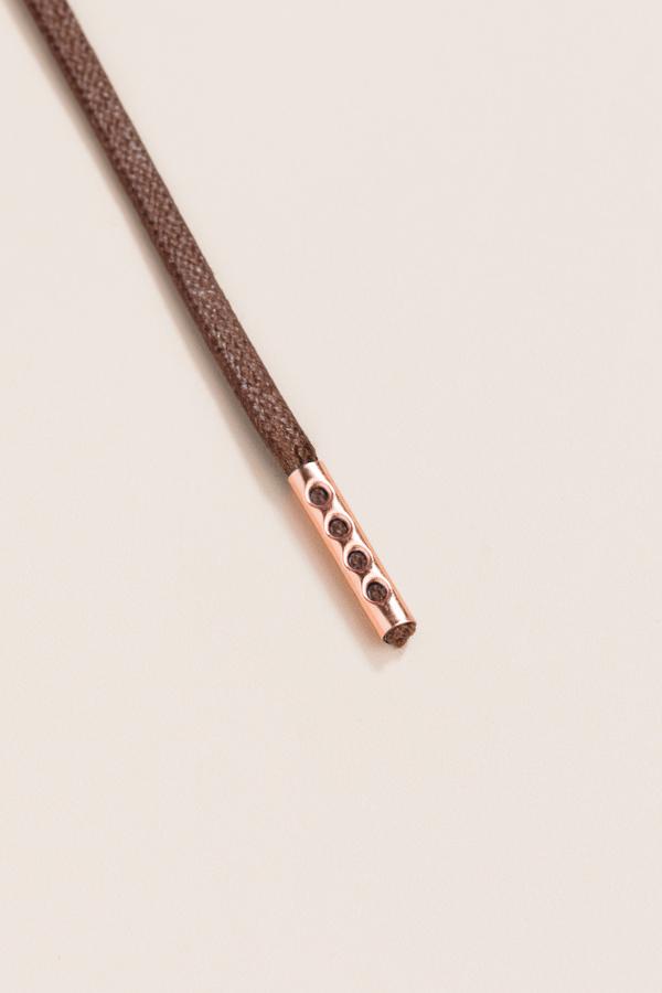 Medium Brown - 3mm Flat Waxed Shoelaces