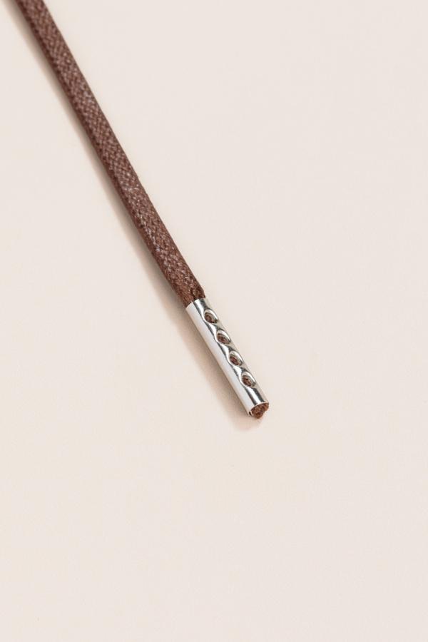 Medium Brown - 3mm Flat Waxed Shoelaces