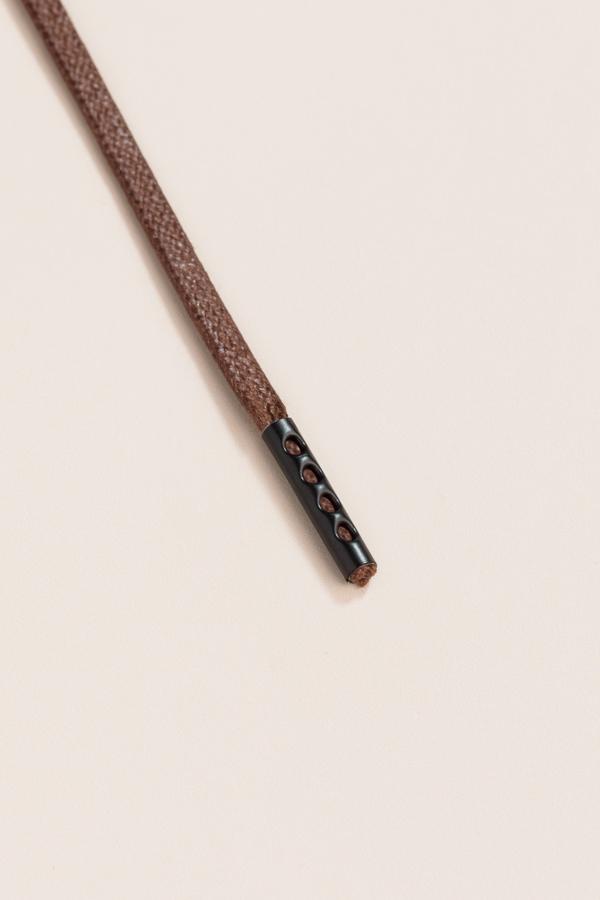 Medium Brown - 3mm Flat Waxed Shoelaces
