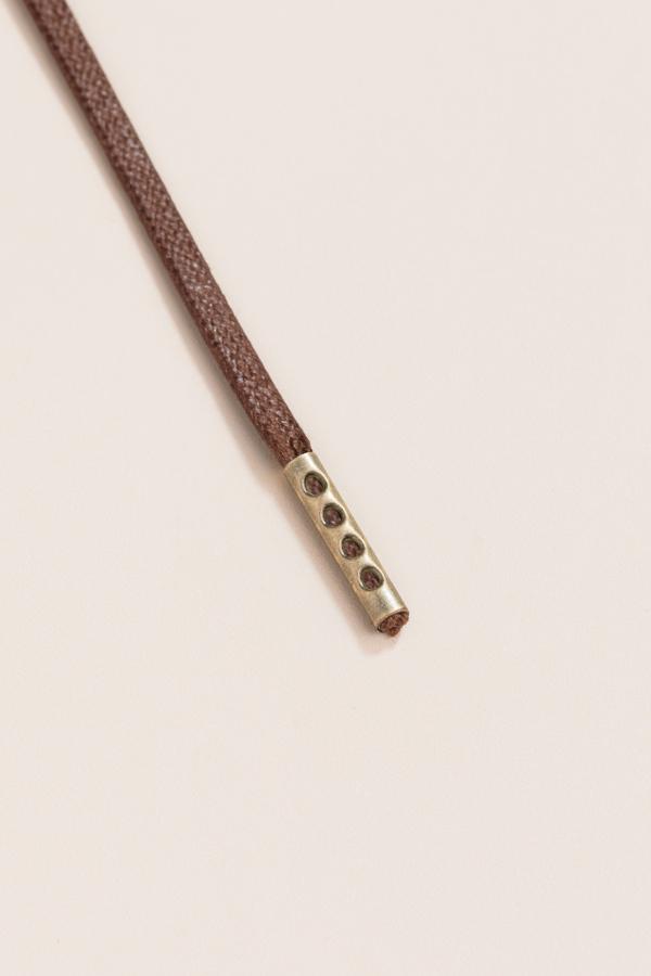 Medium Brown - 3mm Flat Waxed Shoelaces