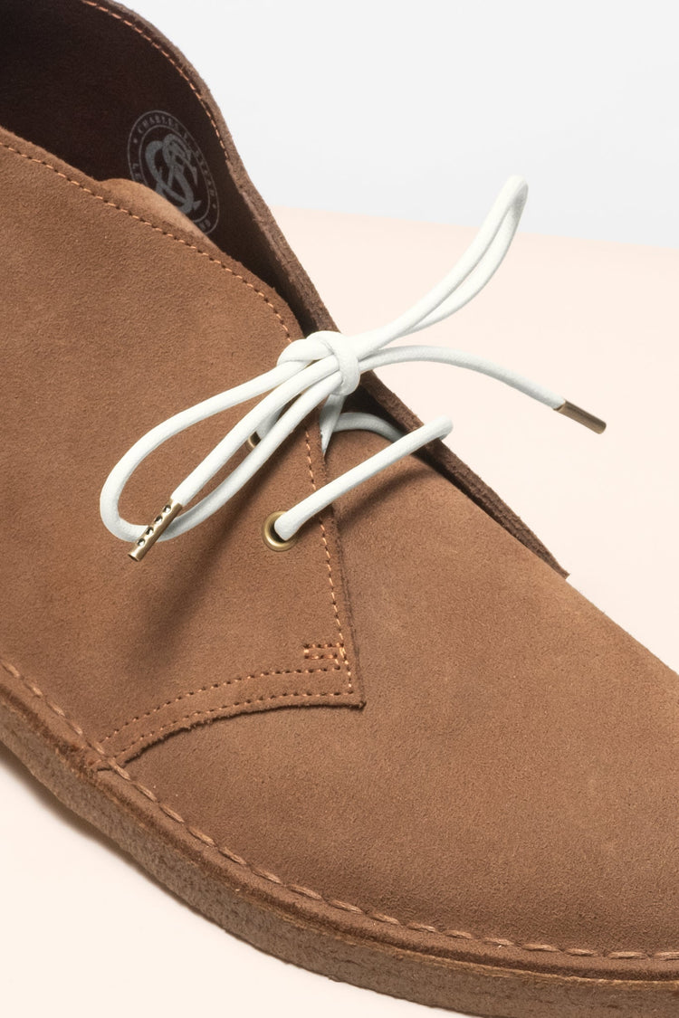 Off White - 4mm round waxed shoelaces for boots and shoes made from 100% organic cotton - Senkels