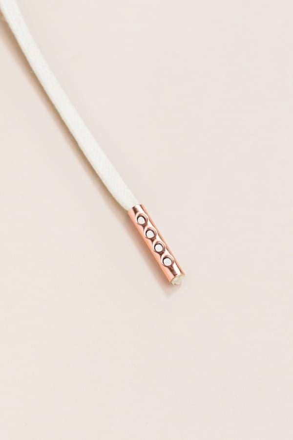 Off White - 4mm round waxed shoelaces for boots and shoes made from 100% organic cotton - Senkels