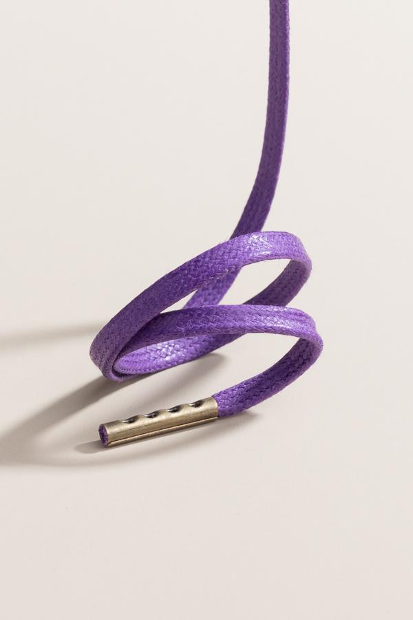 Purple - 3mm Flat Waxed Shoelaces