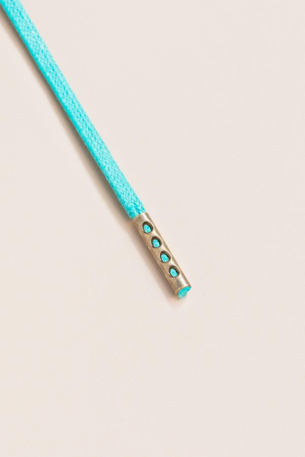 Turquoise - 3mm Flat Waxed Shoelaces