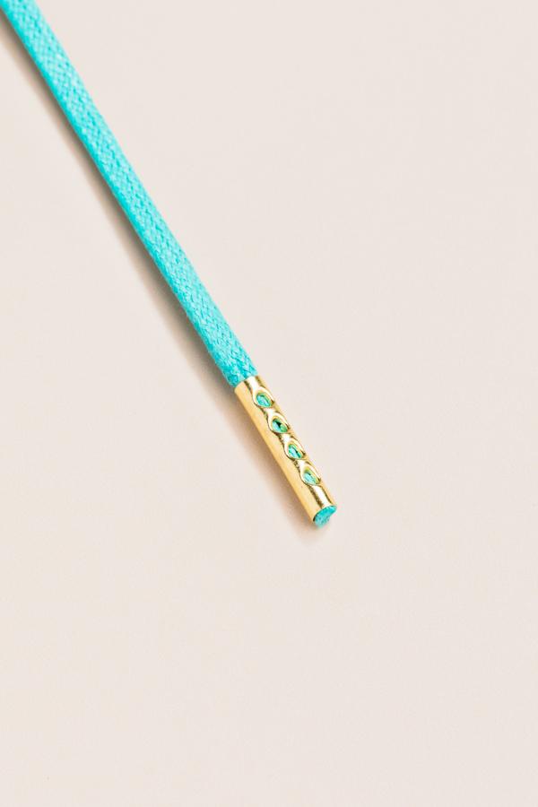 Turquoise - 3mm Flat Waxed Shoelaces