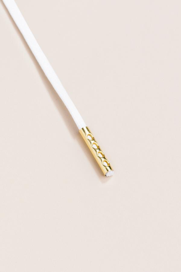 White - 3mm Flat Waxed Shoelaces