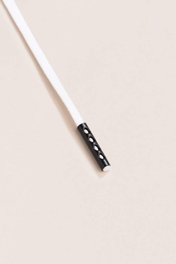 White - 3mm Flat Waxed Shoelaces