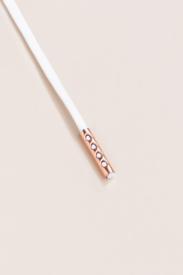 White - 3mm Flat Waxed Shoelaces