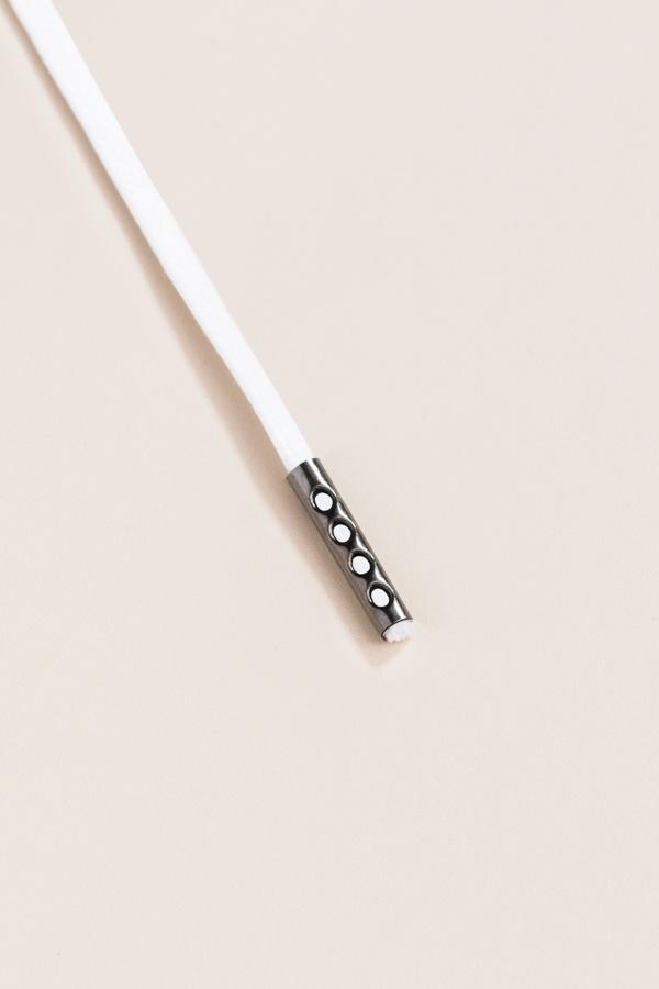 White - 3mm Flat Waxed Shoelaces