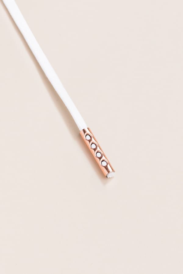 White - Round Waxed Shoelaces | Senkels
