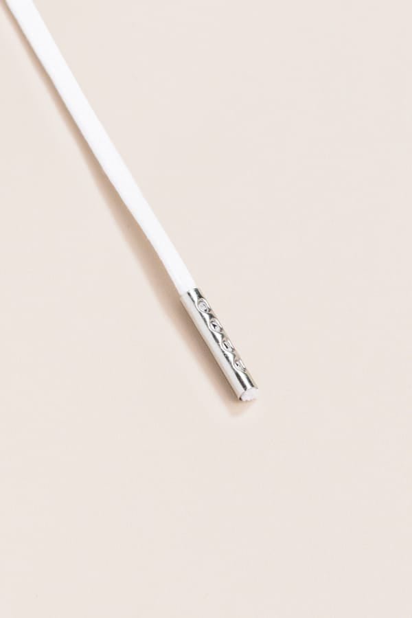 White - Round Waxed Shoelaces | Senkels