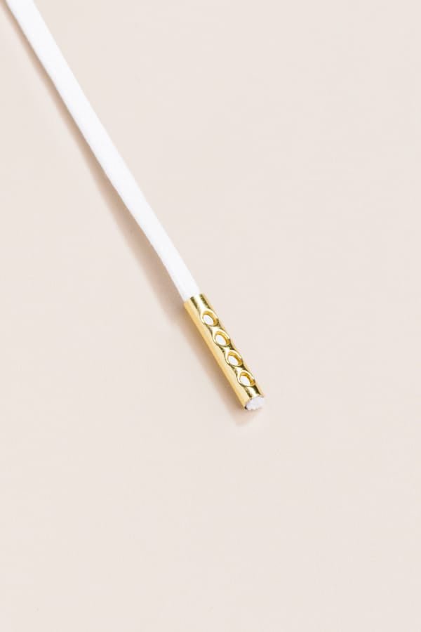 White - Round Waxed Shoelaces | Senkels